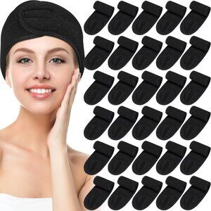 30 Pack Spa Headband Facial Esthetician Hair Wrap for Women Adjustable Makeup Sp